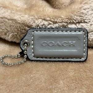 Coach Gray Leather Hangtag